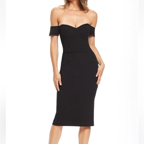 Dress the Population | Bailey Crepe Midi Dress - Picture 1 of 3